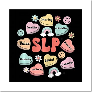 Speech Therapist SLP Valentine's Day Candy Heart Posters and Art